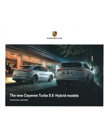 2020 PORSCHE CAYENNE TURBO S E-HYBRID HARDCOVER BROCHURE, Nieuw