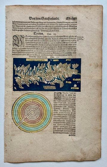 Grèce - Crète; Sebastian Münster - Candia seu Creta insula -, Nieuw