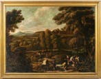 Scuola veneta (XVII-XVIII) - Paesaggio con figure viandanti