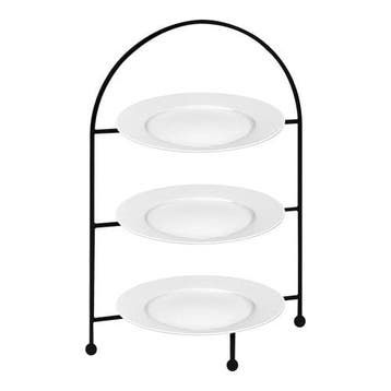 Etagère | Metaal | 3x Ø210mm | Incl. Borden | Hoogte 260mm, Verzenden, Nieuw in verpakking