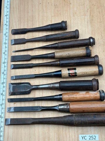 Ensemble de gouges à bois japonaises – Japon YC252 Burin - 0