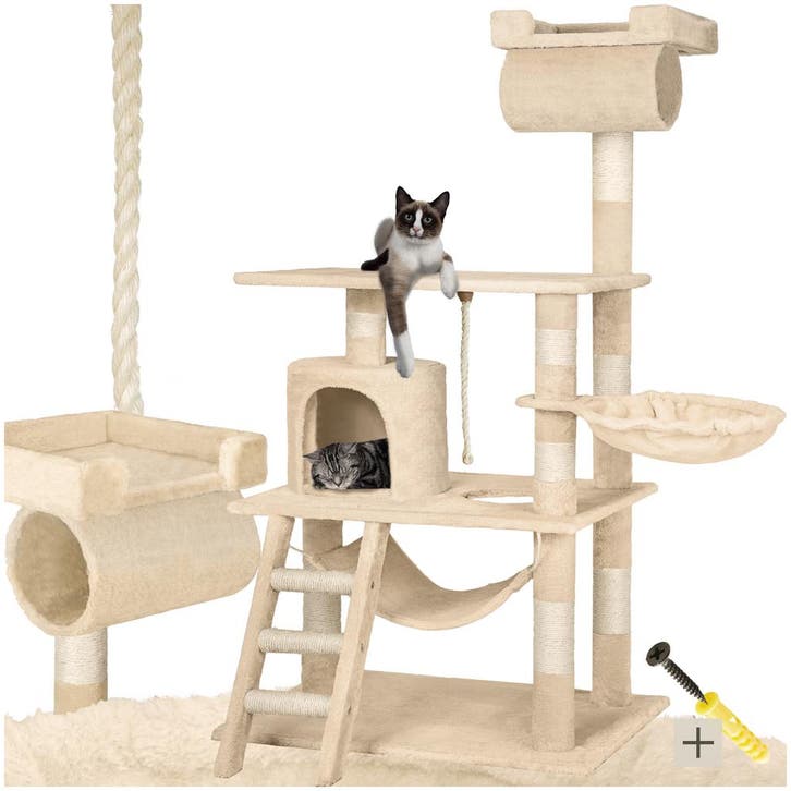 Krabpaal Stokeley 141cm - beige, Dieren en Toebehoren, Katten-accessoires, Verzenden