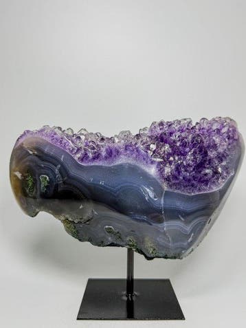 Portail en agate et améthyste poli de haute qualité, sur