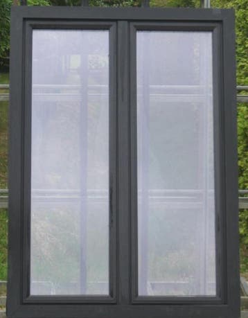 pvc raam , chassis , venster 120 x 165 zwart ral 9011, Ophalen of Verzenden, Raamkozijn