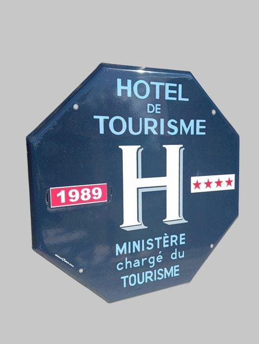 Emailleplaat van hotels - Emaille plaat - Emaille, Antiquités & Art, Antiquités | Assiettes décoratives & Carrelages