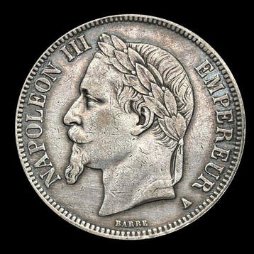 Frankrijk. Napoléon III. 5 Francs 1867-A, Paris (Zonder