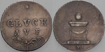 Zilverne Bergrechnungsmarke ohne Jahr (1805-1807) Harz, Verzenden