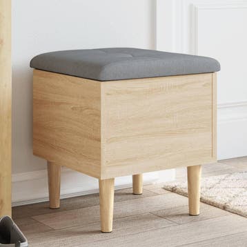 vidaXL Opbergbankje 42x42x46 cm bewerkt hout sonoma, Verzenden, Nieuw