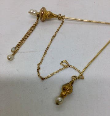 Ensemble de bijoux 2 pièces - 18 carats Or jaune, Pearl