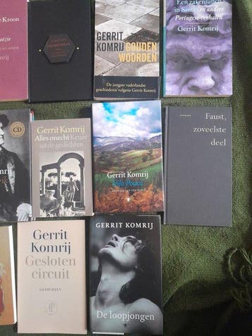 Gerrit Komrij - Lot met 19 gesigneerde uitgaven: poëzie,