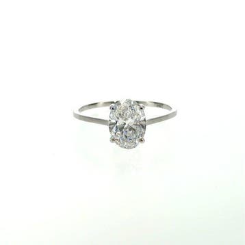 Zonder minimumprijs - Ring - 14 karaat Witgoud - 1.03ct. tw.