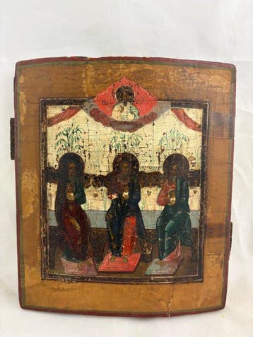 Icoon - Russische icoon van de Heilige Voorouders: Abraham,
