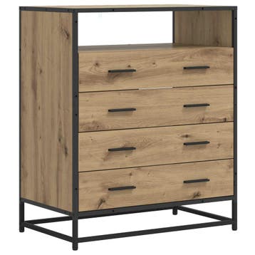 vidaXL Ladekast 4-Lade Artisanaal eiken 70 x 41 x 83,5 cm, Verzenden
