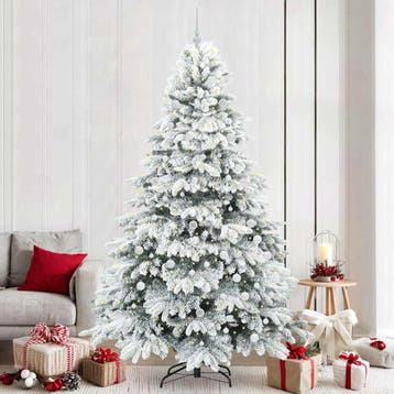 vidaXL Kunstkerstboom met 300 LED met standaard Wit 240 cm, Verzenden, Nieuw
