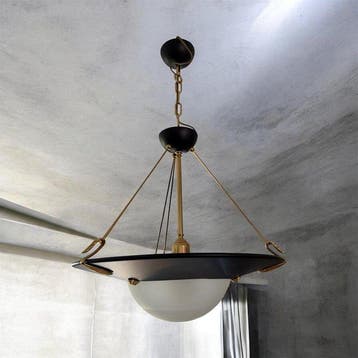Plafondlamp - Metaal, Glas - Italiaanse mid-century
