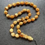 Tasbih-gebed rozenkrans kralen in olijfvorm - Barnsteen -