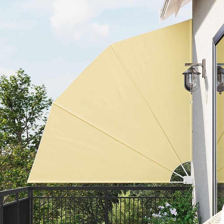 vidaXL Balkon Privacy Scherm Zand 210 x 210 cm Polyester, Tuin en Terras, Parasols, Nieuw, Verzenden