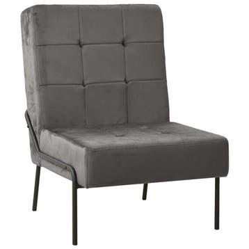 vidaXL Relaxstoel 65x79x87 cm fluweel donkergrijs, Huis en Inrichting, Verzenden, Nieuw