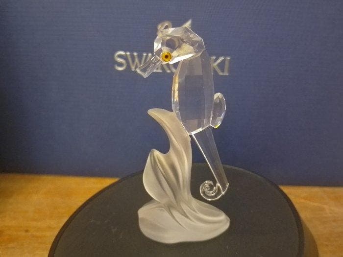 Swarovski - Figurine - Sea Horse 168683 - Box + Certificate, Antiquités & Art, Curiosités & Brocante