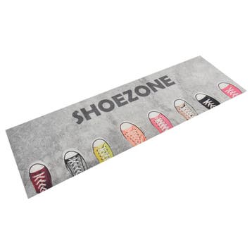 vidaXL Keukenmat wasbaar shoezone-print 60x180 cm fluweel, Verzenden
