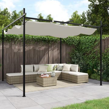 vidaXL Pergola met uitschuifbaar dak 295x292x230, Jardin & Terrasse, Tonnelles, Verzenden