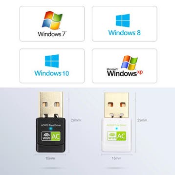 Wifi USB Mini Dongle Network Wireless  600Mb/s 5GHz Antenne, Computers en Software, Verzenden, Nieuw