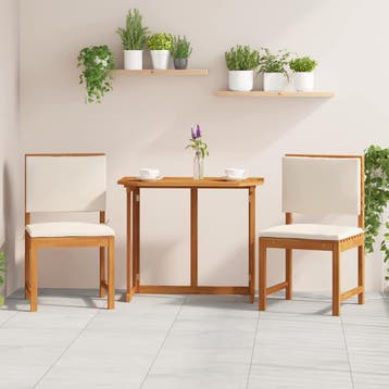vidaXL 2 st Tuinstoel Massief acaciahout Bruin, Tuin en Terras, Verzenden, Nieuw