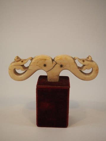 Sculpture, Eastern orthodox bishops staff - 4.5 cm - Ivoire, Antiek en Kunst