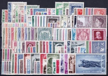 België 1950/1959 - 10 volledige jaargangen - OBP/COB, Gestempeld
