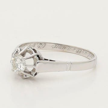 Verlovingsring - 18 karaat Witgoud - 0.34ct. tw. Diamant