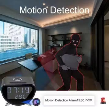Camera Wekker - 4K WiFi Klok - Smart Home Security Night, Verzenden, Nieuw