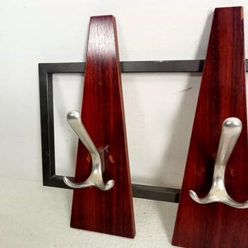 Porte-manteau - Fer, Aluminium, Contreplaqué plaqué acajou -