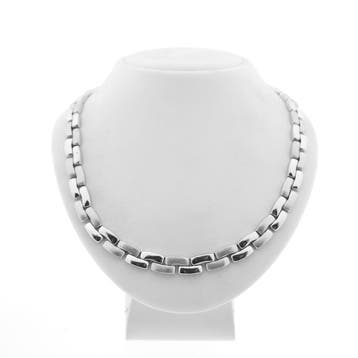 Massief witgouden collier. (Ketting), Ophalen of Verzenden