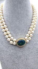 Halsketting - 18 karaat Geel goud - 10.00ct. tw. Opaal -, Nieuw