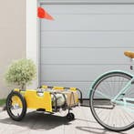 vidaXL Fietstrailer oxford stof en ijzer geel, Verzenden