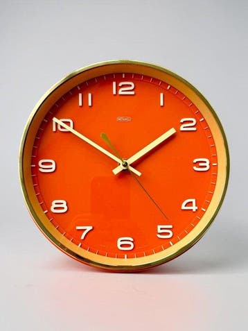 Wandklok - Metamec - Mid-century modern Glas - 1960-1970