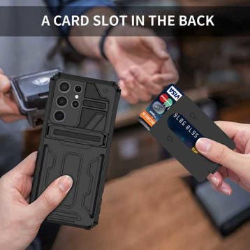 Samsung Galaxy S21 Ultra - Armor Card Slot Hoesje met, Verzenden