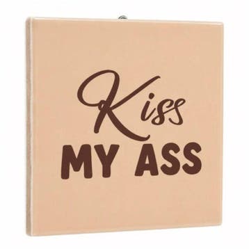 Homebound Tegeltje kiss my ass, Huis en Inrichting, Ophalen of Verzenden, Nieuw