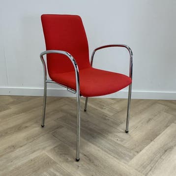 Kush + Co set van 8 stuks koppelbare zaalstoelen met kar,, Gebruikt, Vijf, Zes of meer stoelen
