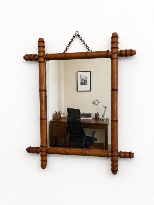 Wandspiegel - Hout, Antiquités & Art, Curiosités & Brocante
