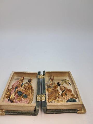 Kerststal - Hars - Miniatuur Kerststal Boek, Nieuw