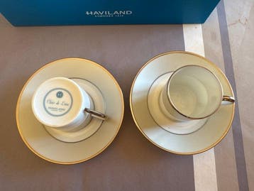 Haviland - Koffieservies voor 8 (8) - Clair de Lune -, Antiek en Kunst