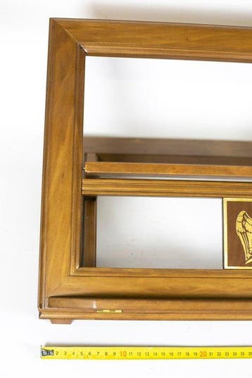 Standaard - Groot verstelbaar houten leesstandaard – gouden, Antiek en Kunst