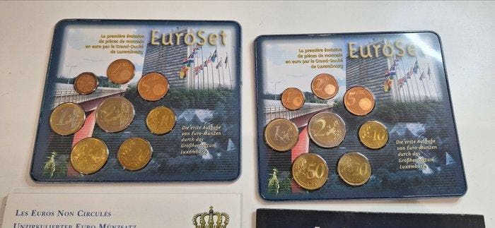 Luxembourg. Year Set (BU) / Series 1 Cent - 2 Euro 2002/2008, Timbres & Monnaies, Monnaies | Europe | Monnaies non-euro