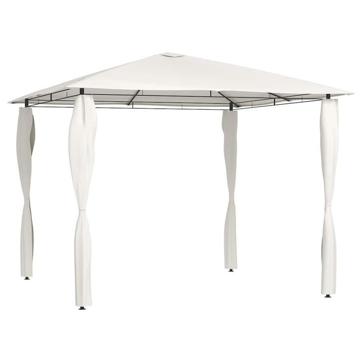 vidaXL Prieel met paalhoezen 160 g/m² 3x3x2,6 m crèmekleurig, Jardin & Terrasse, Tonnelles, Envoi