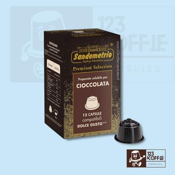 Chocolade koffie capsules Dolce Gusto 12 stuks Sandemetrio, Verzenden