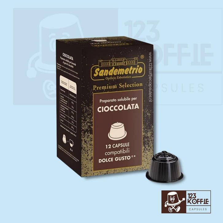 Chocolade koffie capsules Dolce Gusto 12 stuks Sandemetrio, Electroménager, Accessoires de machine à café, Envoi