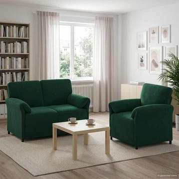 vidaXL bank / zetelstel 2 st Donkergroen Fluweel, Verzenden, Nieuw