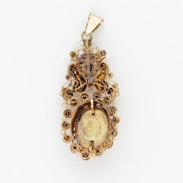 Pendentif - 14 carats Or jaune, Handtassen en Accessoires, Antieke sieraden