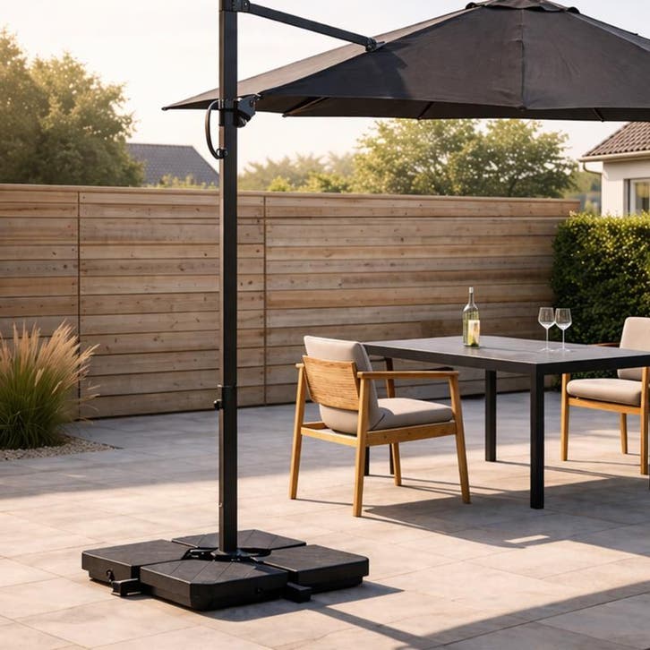 Parasoltegels voor zweefparasol - 4 stuks | 79 x 79 x 9,5 cm, Tuin en Terras, Parasols, Nieuw, Verzenden